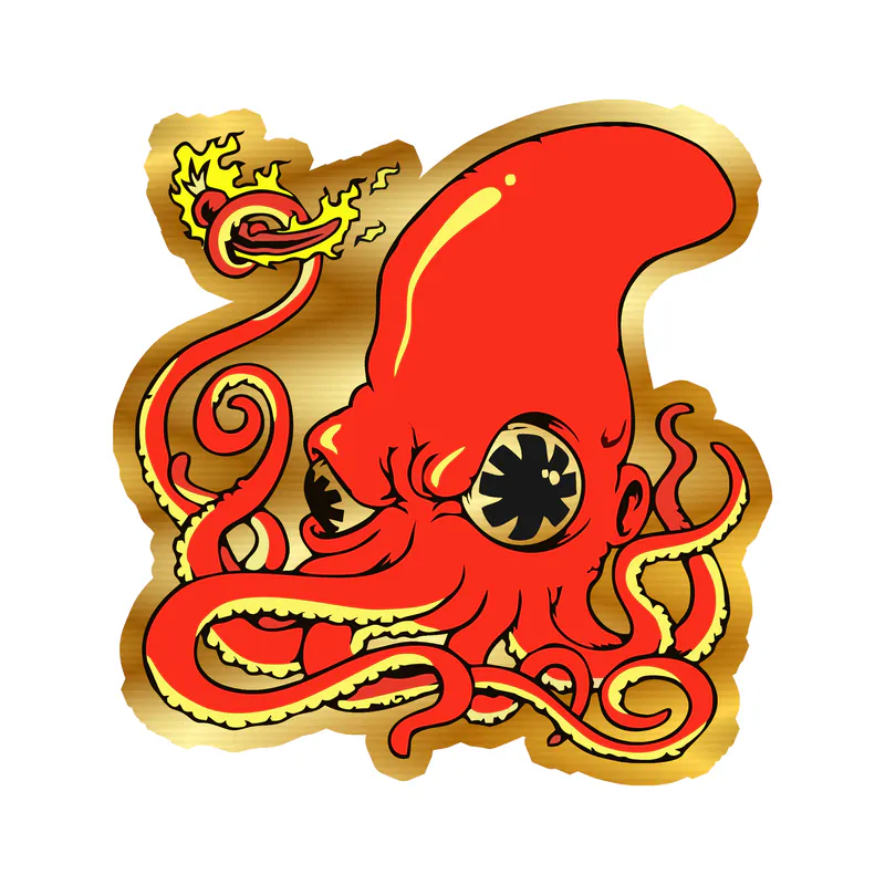 Red Hot Chili Peppers Gold Chrome Vinyl Decal - Custom Size