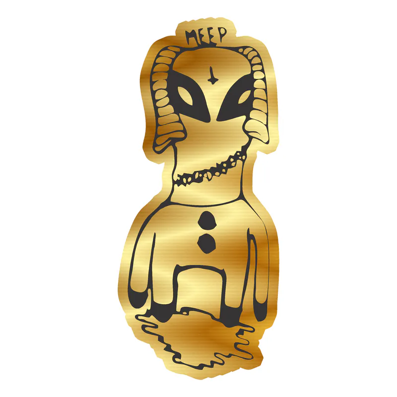 Lil Peep Gold Chrome Vinyl Decal - Custom Size