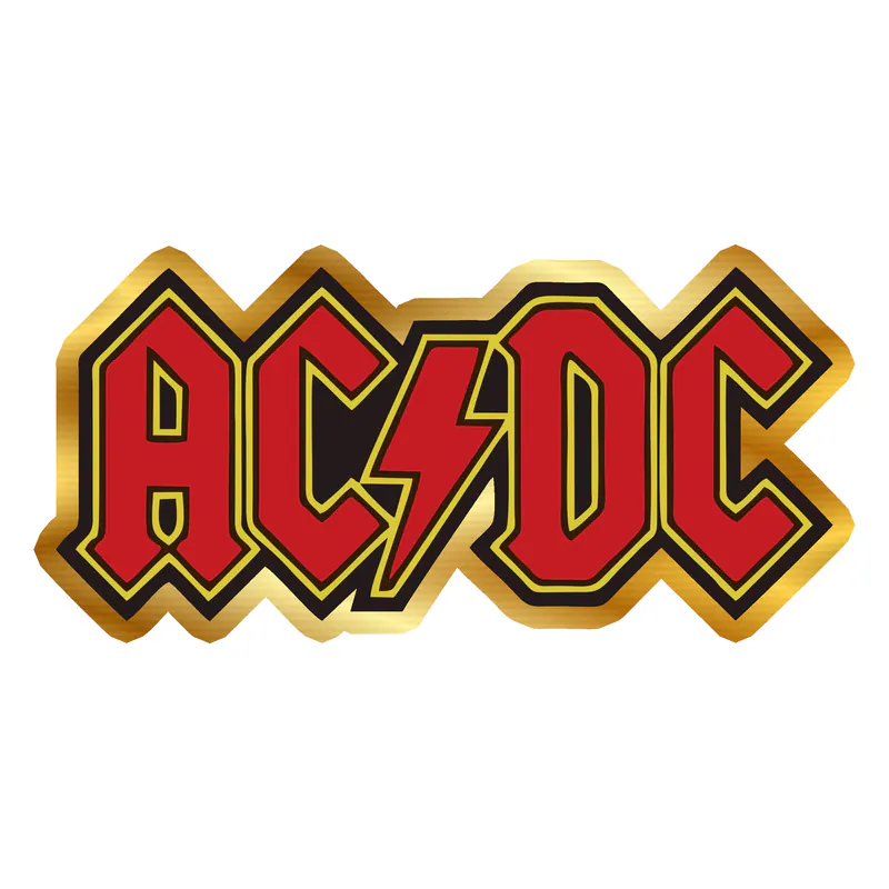 ACDC Gold Chrome Vinyl Decal - Custom Size