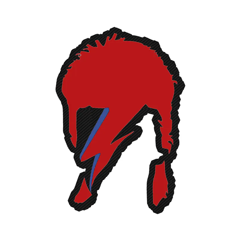 David Bowie Carbon Fiber Vinyl Decal - Custom Size