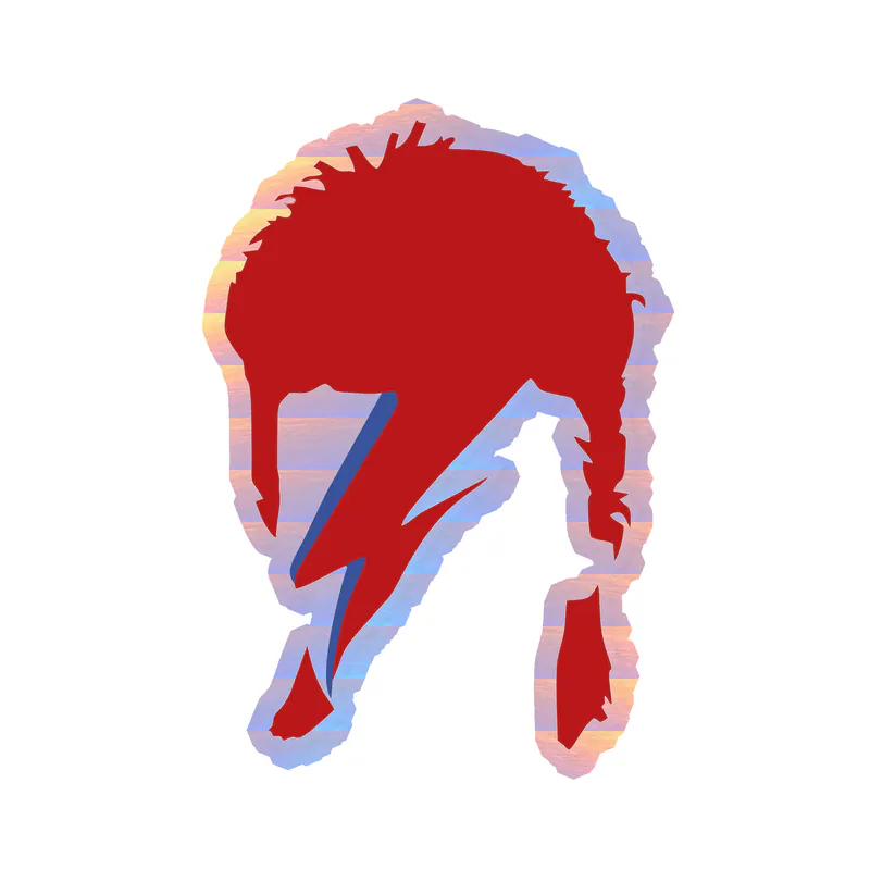 David Bowie Holographic Vinyl Decal - Custom Size