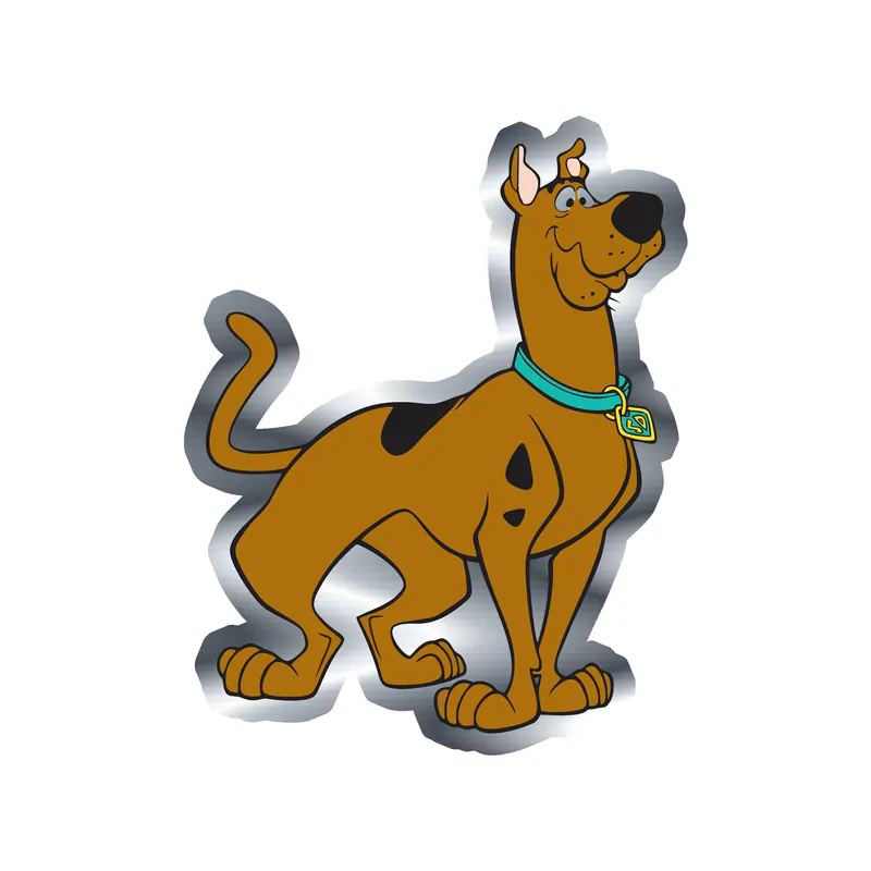 Scooby Doo - Silver Chrome Vinyl Sticker - Custom Size