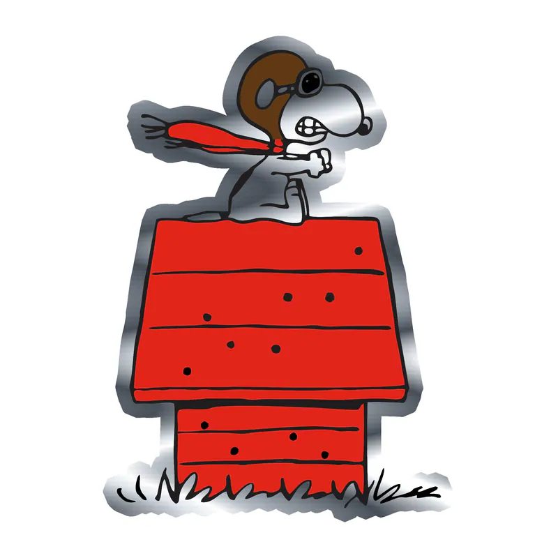 Snoopy - Silver Chrome Vinyl Decal