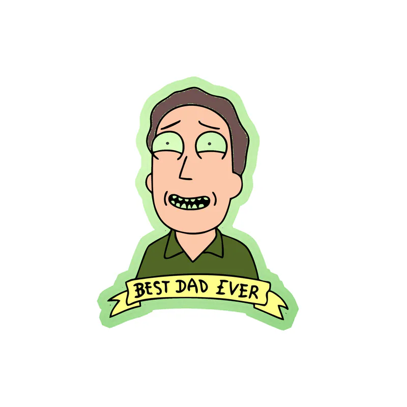 Rick And Morty - Glow in the Dark Vinyl Sticker - Custom Size