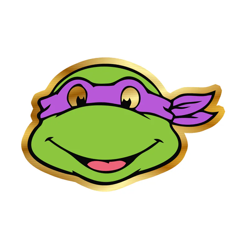 Teenage Mutant Ninja Turtles Gold Chrome Vinyl Decal