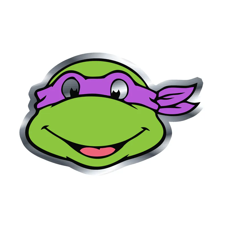 Teenage Mutant Ninja Turtles Silver Chrome Vinyl Decal