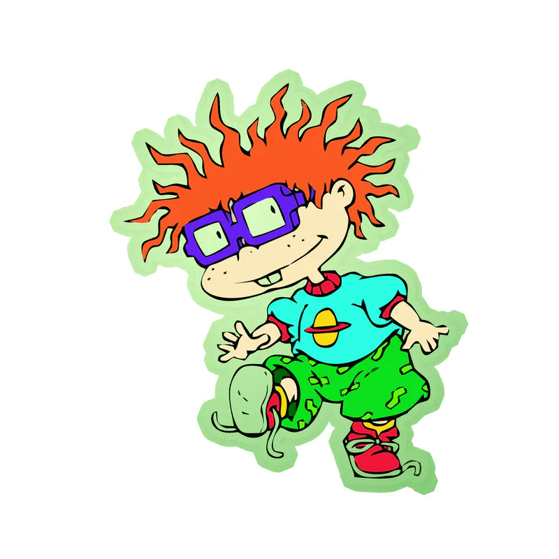 Rugrats - Chuckie - Glow in the Dark Vinyl Sticker - Custom Size