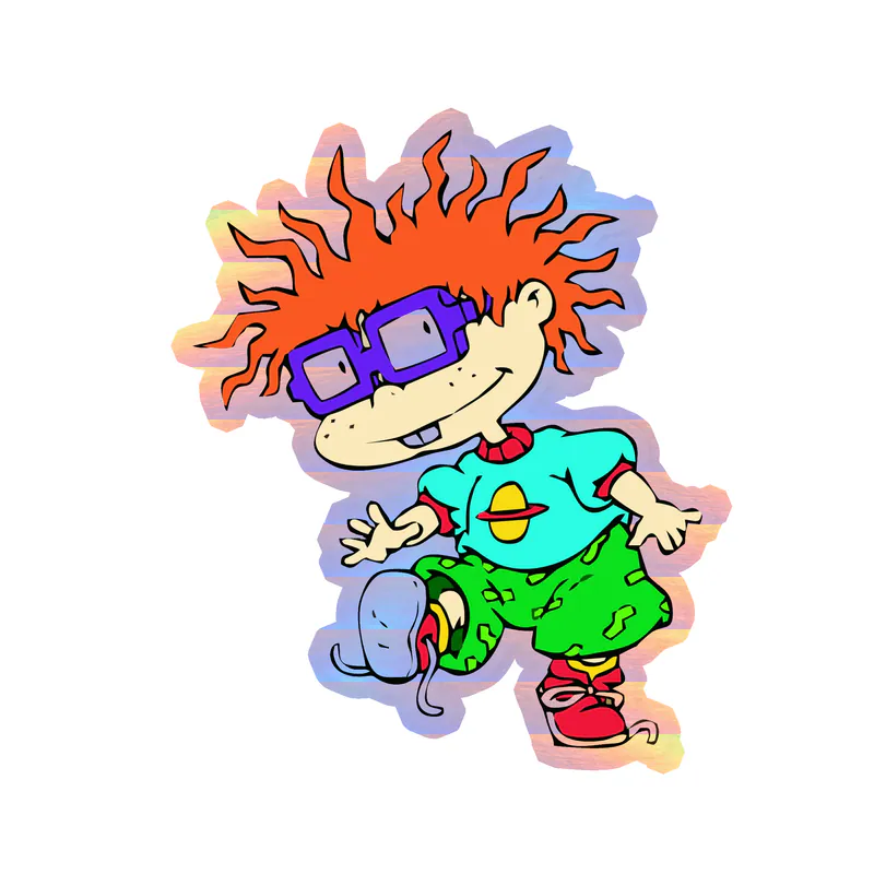 Rugrats - Chuckie - Holographic Vinyl Sticker - Custom Size