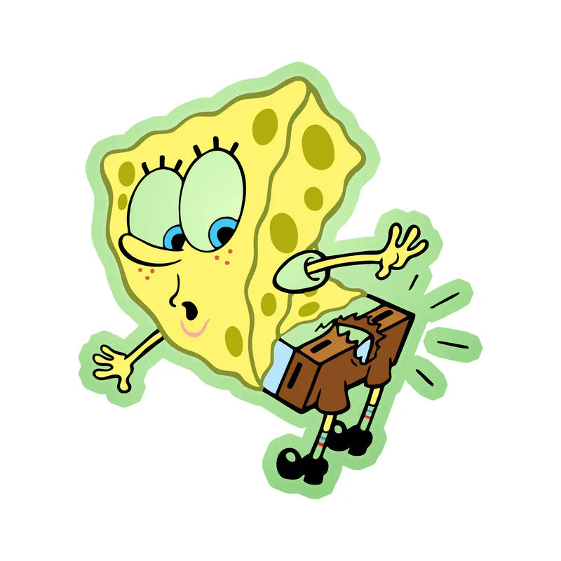 Spongebob - Glow in the Dark Vinyl Decal - Custom Size