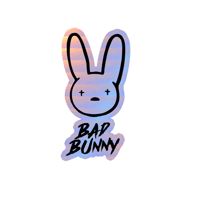 Bad Bunny Holographic Vinyl Decal