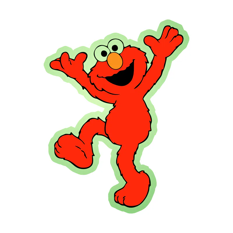 Sesame Street- Elmo - Glow in the Dark Vinyl Sticker - Custom Size