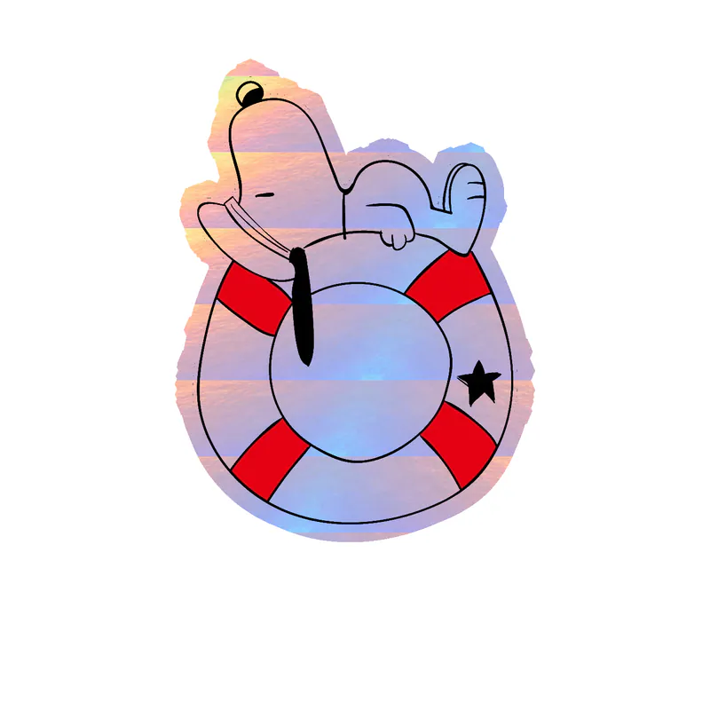 Snoopy Holographic Vinyl Decal