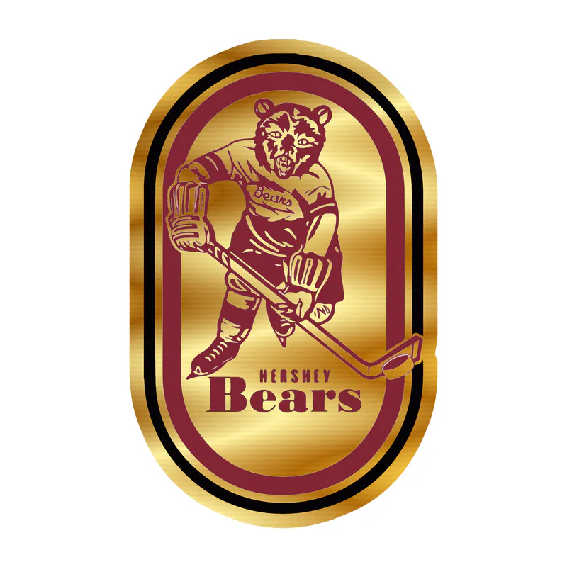Hershey Bears - Image 2 - Gold Chrome Vinyl Decal - Custom Size