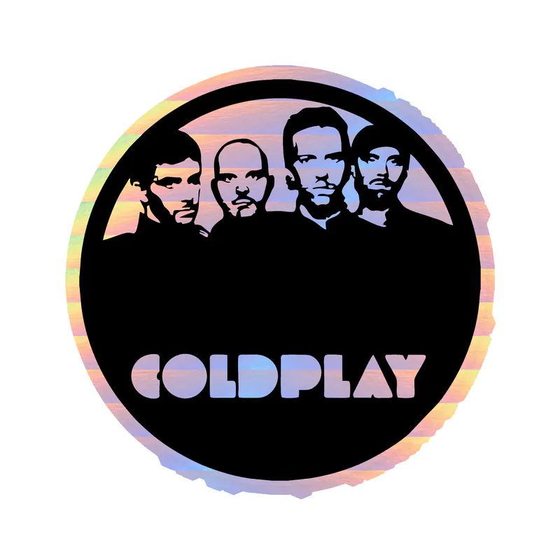 Coldplay Holographic Vinyl Decal - Custom Size