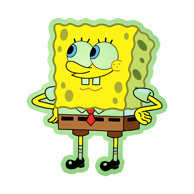 Spongebob - Glow in the Dark Vinyl Decal - Custom Size