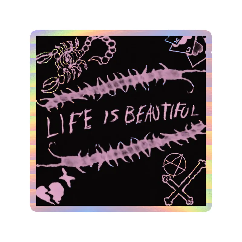 Lil Peep Album Cover Holographic Vinyl Decal - Custom Size