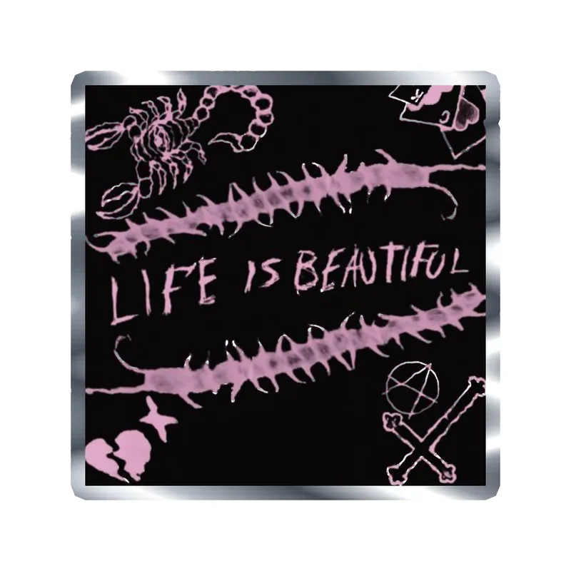 Lil Peep Album Cover Silver Chrome Vinyl Decal - Custom Size
