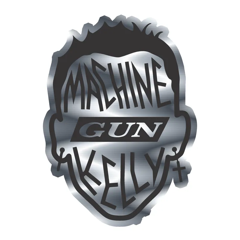 Machine Gun Kelly Silver Chrome Vinyl Decal - Custom Size