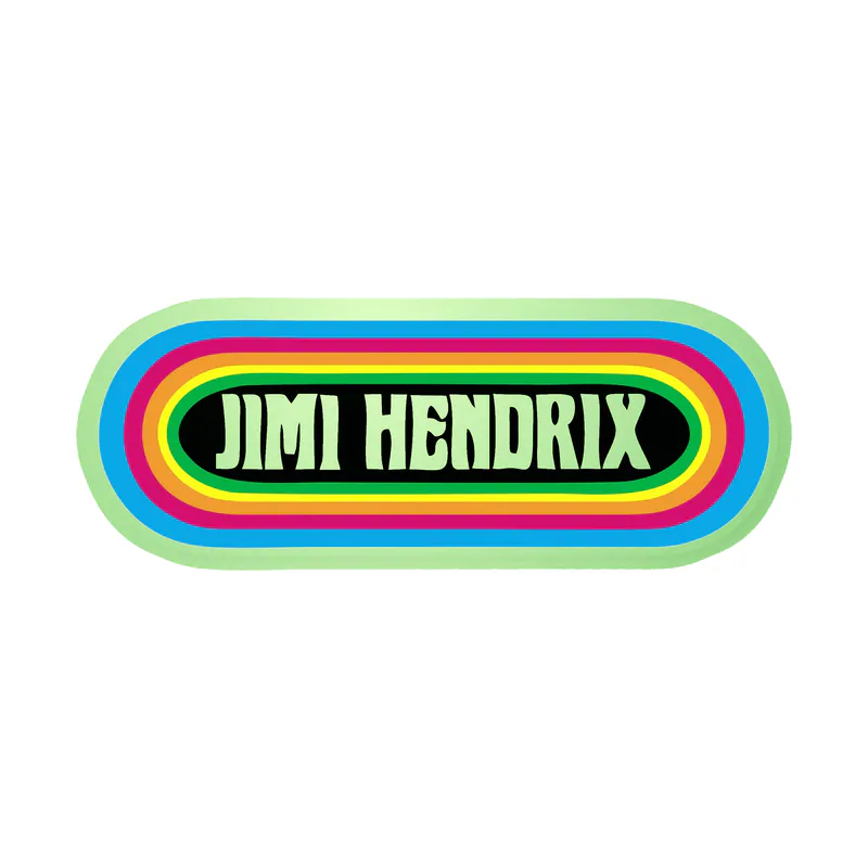 Jimi Hendrix Glow in the Dark Vinyl Decal - Custom Size
