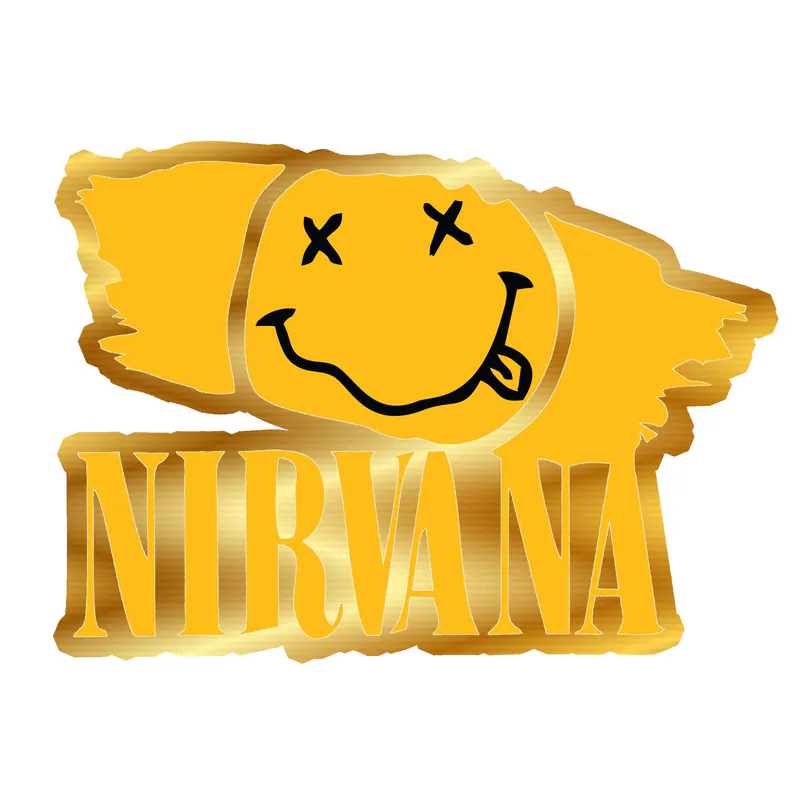Nirvana Gold Chrome Vinyl Decal - Custom Size