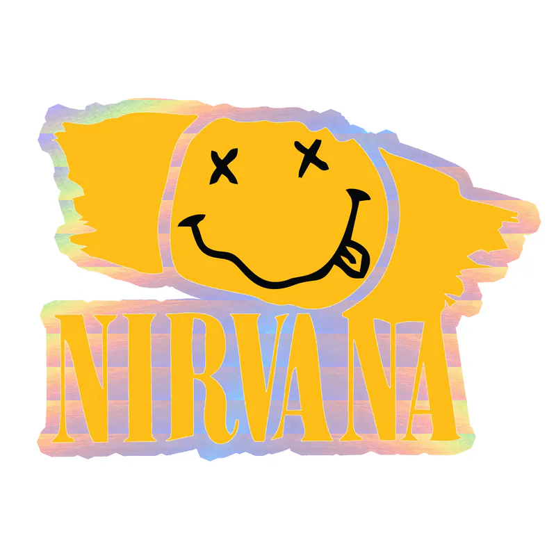 Nirvana Holographic Vinyl Decal - Custom Size