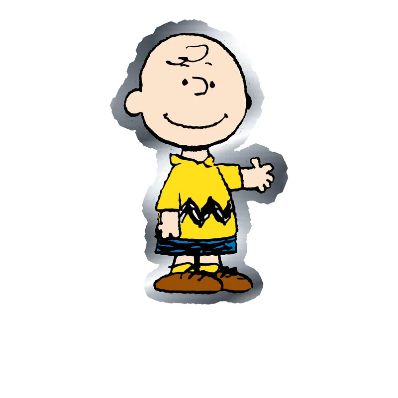 Snoopy - Charlie Brown Silver Chrome Vinyl Decal