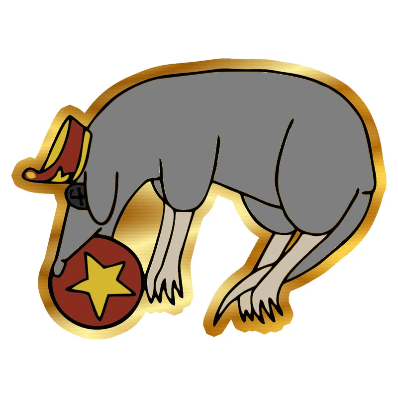 Coraline - Rat - Gold Chrome Vinyl Sticker - Custom Size
