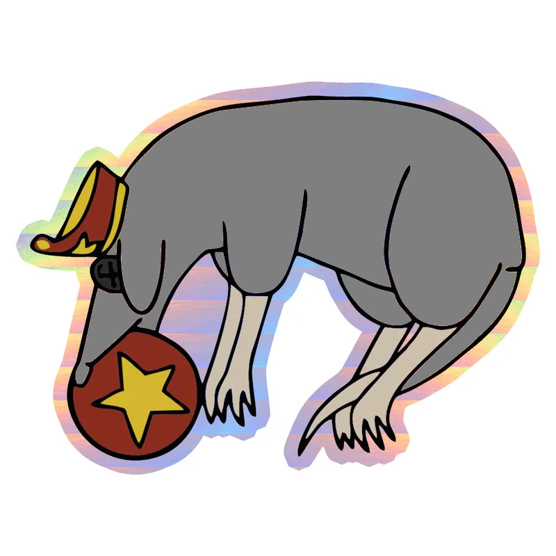 Coraline - Rat - Holographic Vinyl Sticker - Custom Size