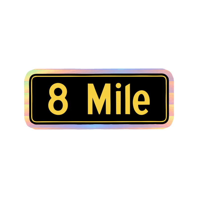 Eminem - 8 Mile - Holographic Vinyl Sticker - Custom Size