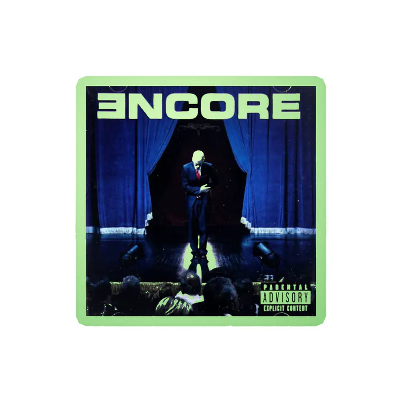 Eminem - ENCORE Album Cover - Glow in the Dark Vinyl Sticker - Custom Size