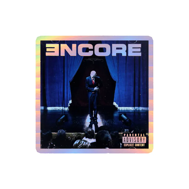 Eminem - ENCORE Album Cover - Holographic Vinyl Sticker - Custom Size
