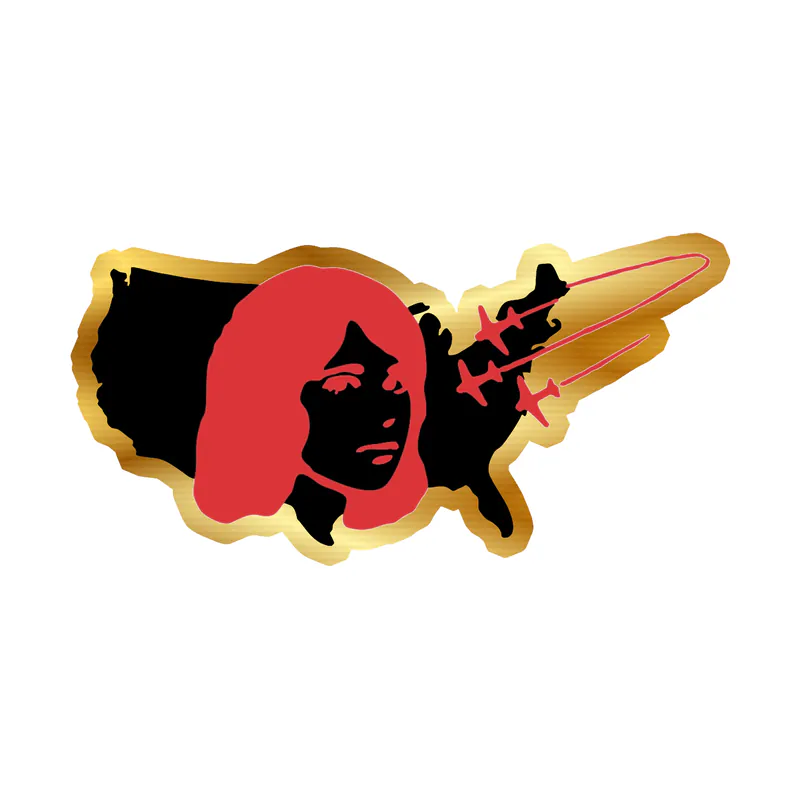 Tv Girl - U.S. Tour - Gold Chrome Vinyl Sticker - Custom Size