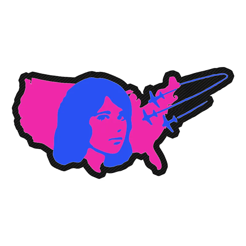 Tv Girl - U.S. Tour 3 - Carbon Fiber Vinyl Sticker - Custom Size