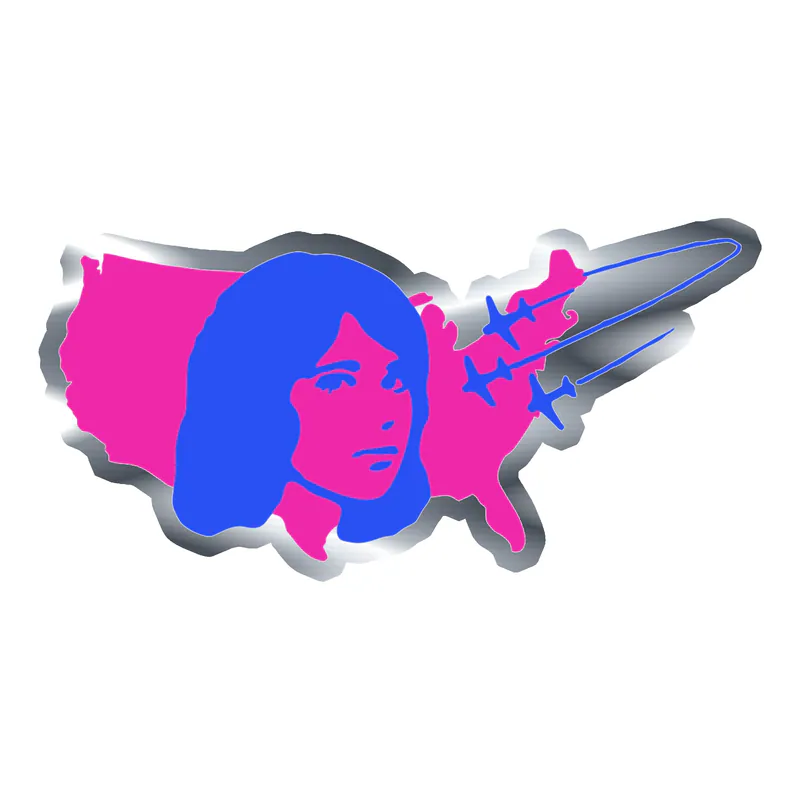 Tv Girl - U.S. Tour 3 - Silver Chrome Vinyl Sticker - Custom Size