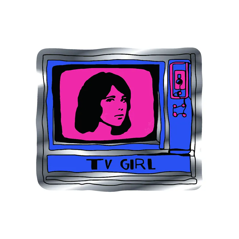 Tv Girl - TV - Silver Chrome Vinyl Sticker - Custom Size