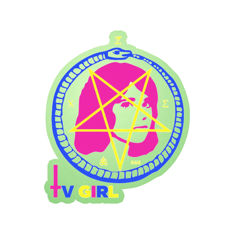 Tv Girl - Satan Girl With Name - Glow in the Dark Vinyl Sticker - Custom Size