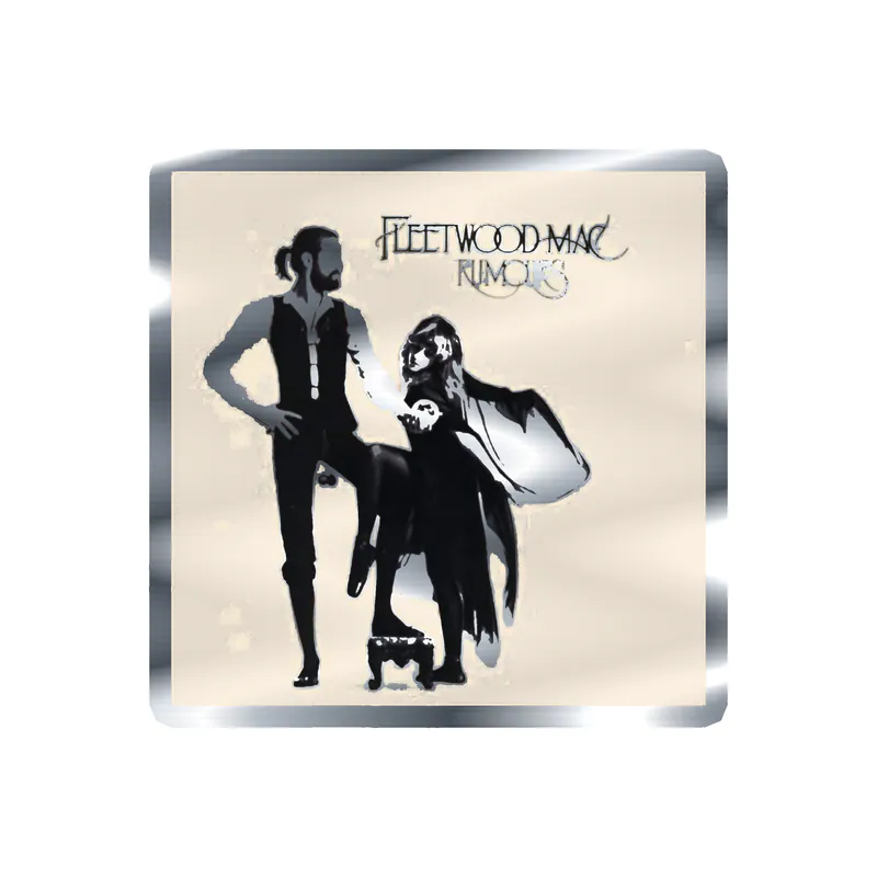 Fleetwood Mac - Rumors Album Cover - Silver Chrome Vinyl Sticker - Custom Size