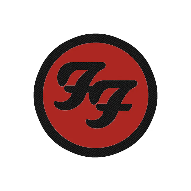 Foo Fighters - Logo 2 - Carbon Fiber Vinyl Sticker - Custom Size
