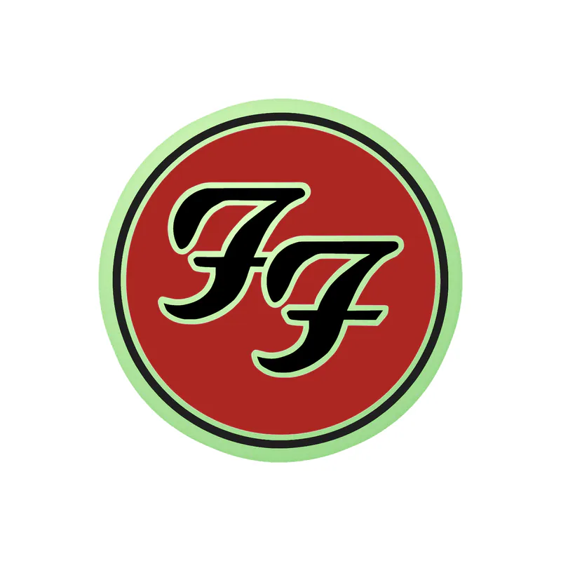 Foo Fighters - Logo 2 - Glow in the Dark Vinyl Sticker - Custom Size