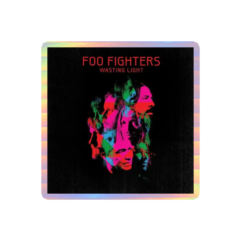 Foo Fighters - Wasting Light Album Cover - Holographic Vinyl Sticker - Custom Size