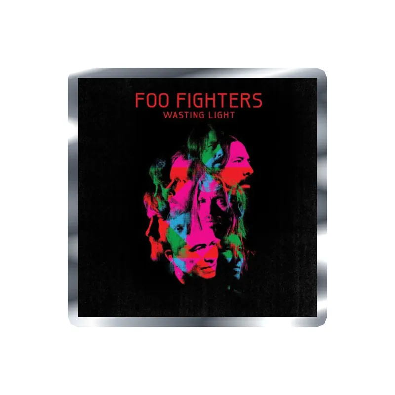 Foo Fighters - Wasting Light Album Cover - Silver Chrome Vinyl Sticker - Custom Size
