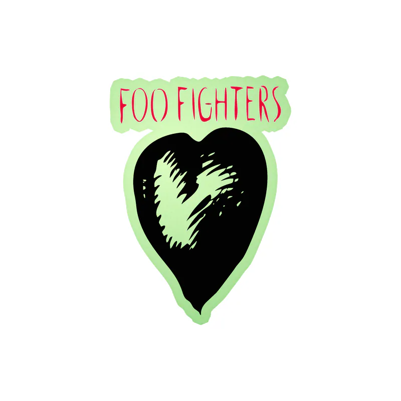 Foo Fighters - One By One Heart - Glow in the Dark Vinyl Sticker - Custom Size