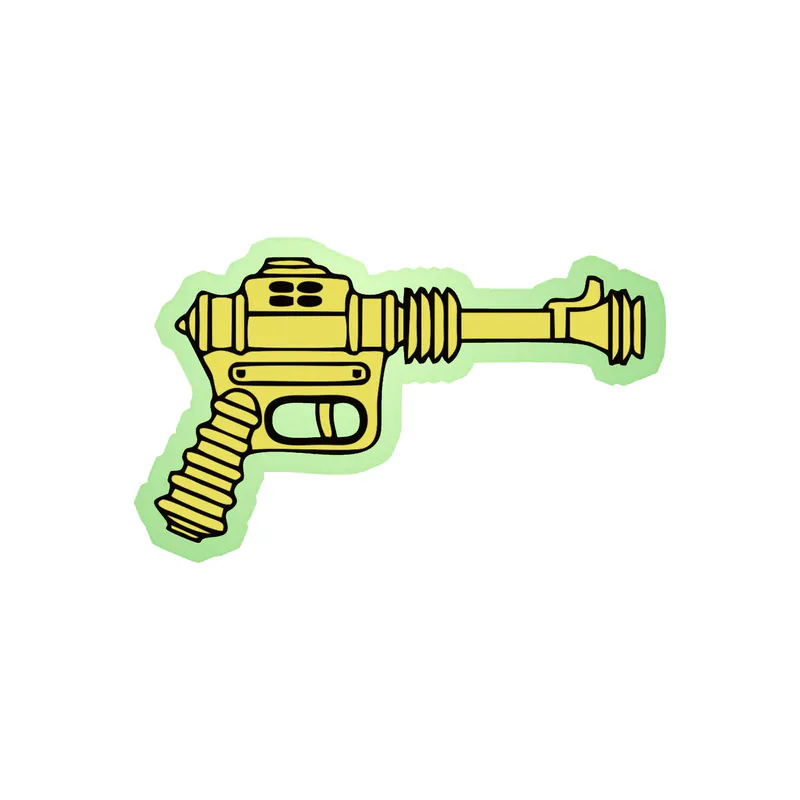 Foo Fighters - Ray Gun - Glow in the Dark Vinyl Sticker - Custom Size