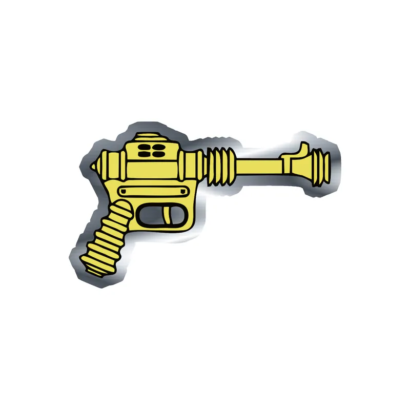 Foo Fighters - Ray Gun - Silver Chrome Vinyl Sticker - Custom Size