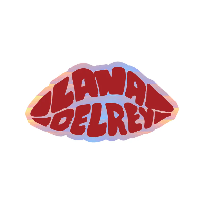 Lana Del Rey - Lips - Holographic Vinyl Sticker - Custom Size