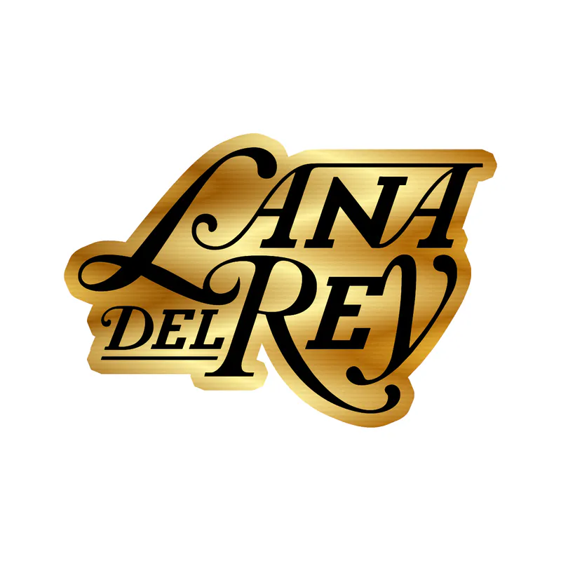 Lana Del Rey - Name in Black - Gold Chrome Vinyl Sticker - Custom Size