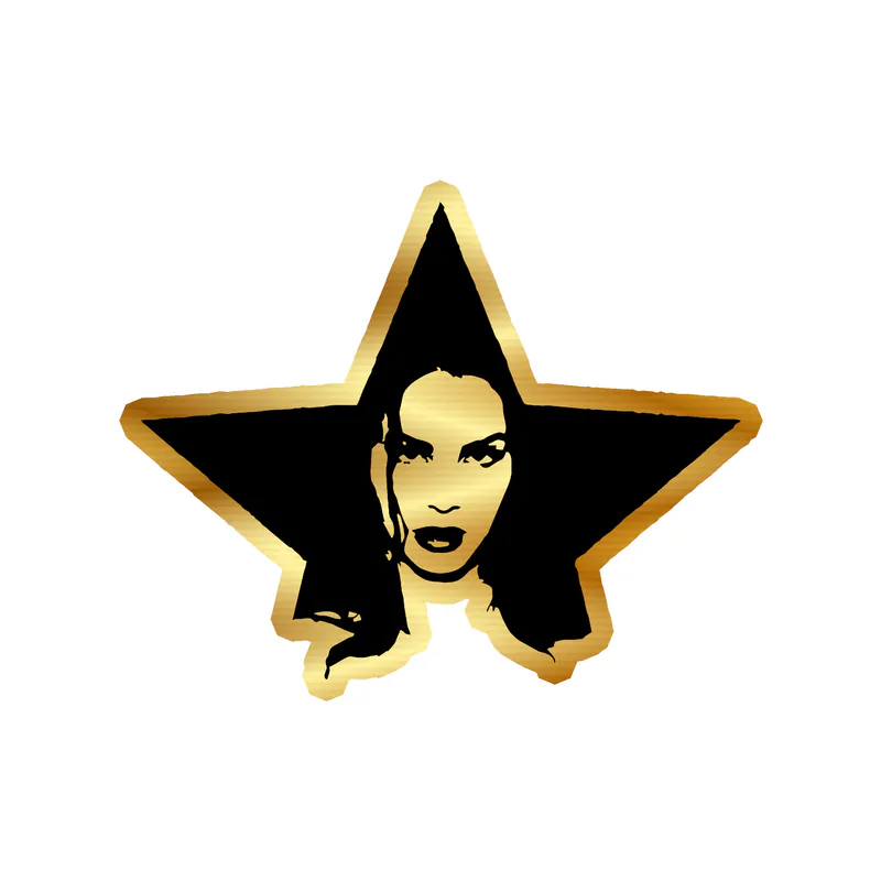 Lana Del Rey - Star - Gold Chrome Vinyl Sticker - Custom Size