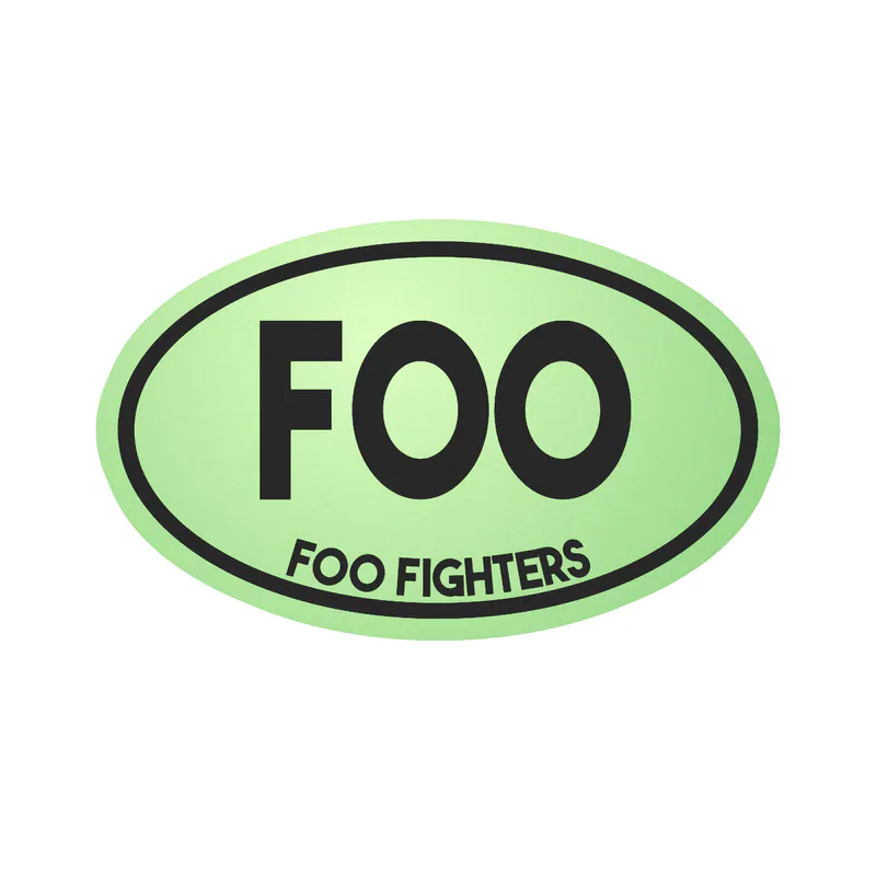 Foo Fighters - Name 4 - Glow in the Dark Vinyl Sticker - Custom Size