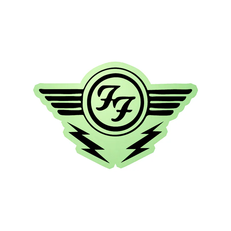 Foo Fighters - Logo 3 - Glow in the Dark Vinyl Sticker - Custom Size