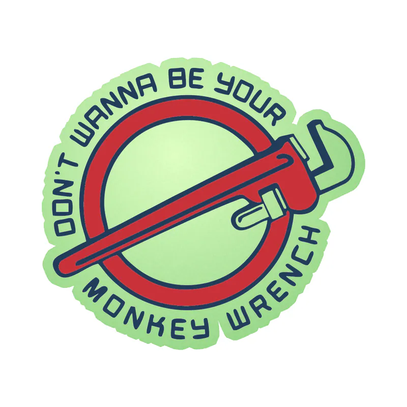 Foo Fighters - Monkey Wrench - Glow in the Dark Vinyl Sticker - Custom Size